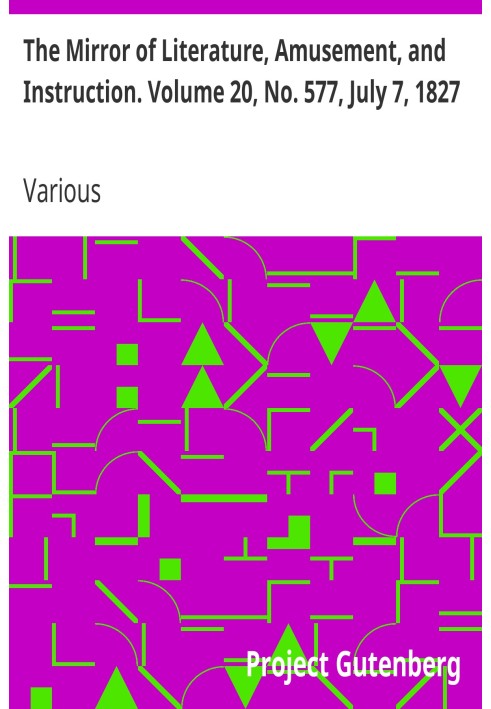 Дзеркало літератури, розваг і навчання. Том 20, № 577, 7 липня 1827 р