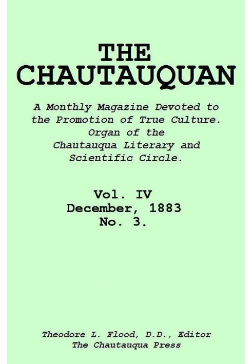 The Chautauquan, Vol. 04, December 1883