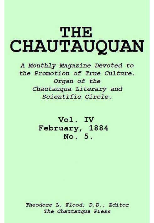 The Chautauquan, Vol. 04, February 1884, No. 5.