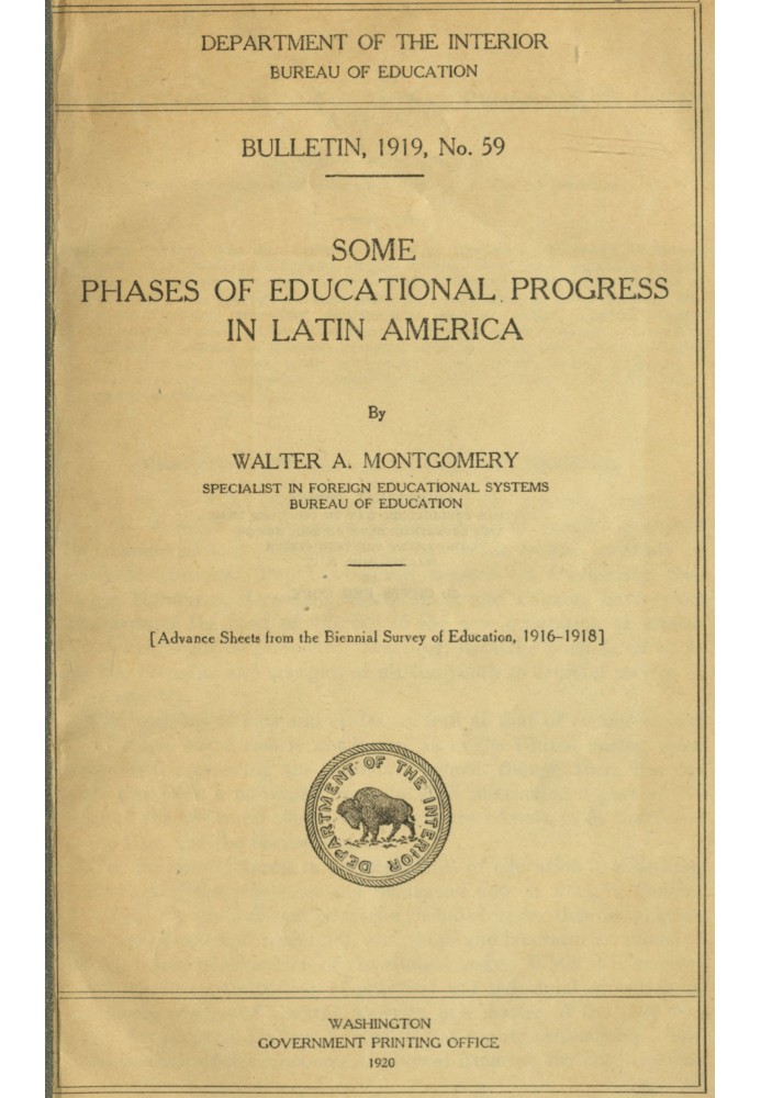 Some phases of educational progress in Latin America