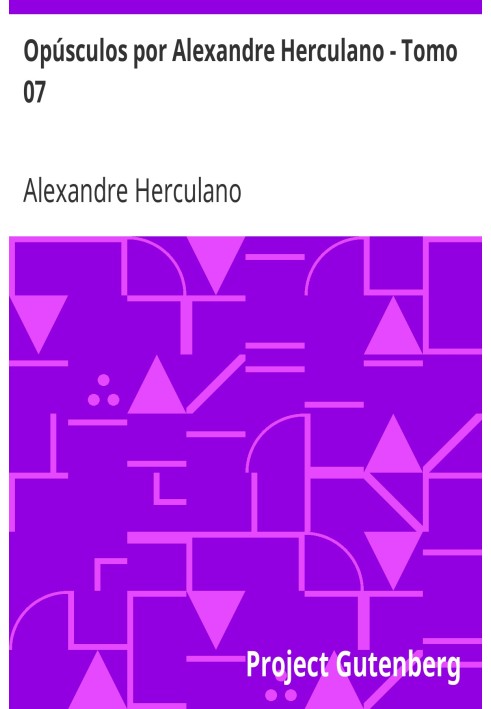 Booklets by Alexandre Herculano - Volume 07