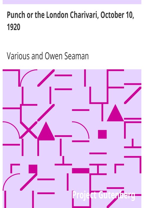 Панч, или Лондонский Чаривари, 10 октября 1920 г.