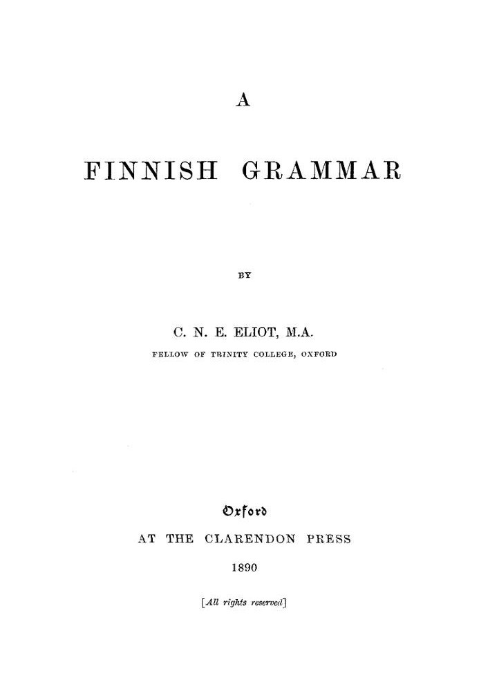 A Finnish Grammar