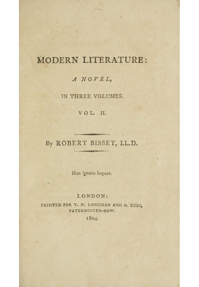 Modern literature: a novel, Volume 2 (of 3)