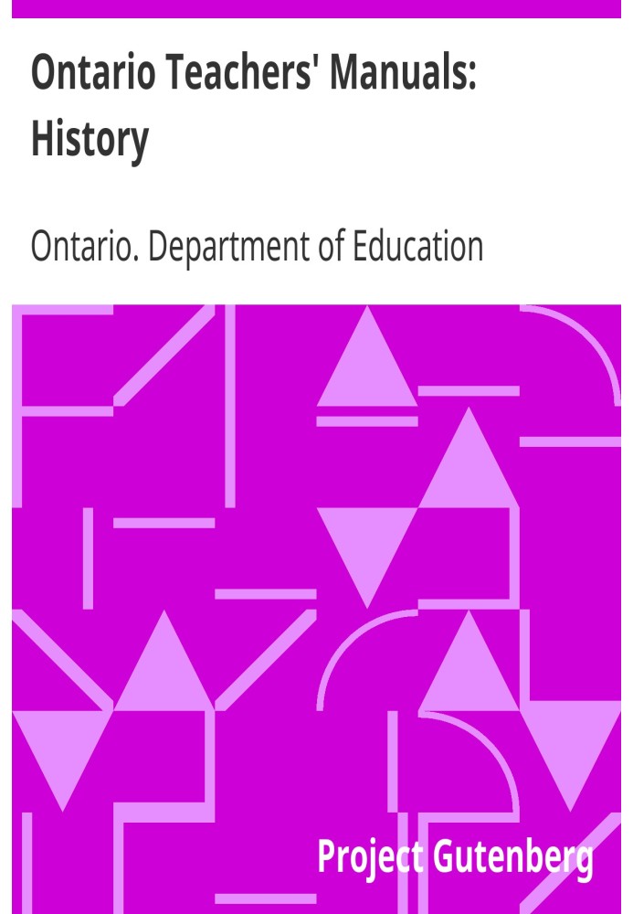 Ontario Teachers' Manuals: History