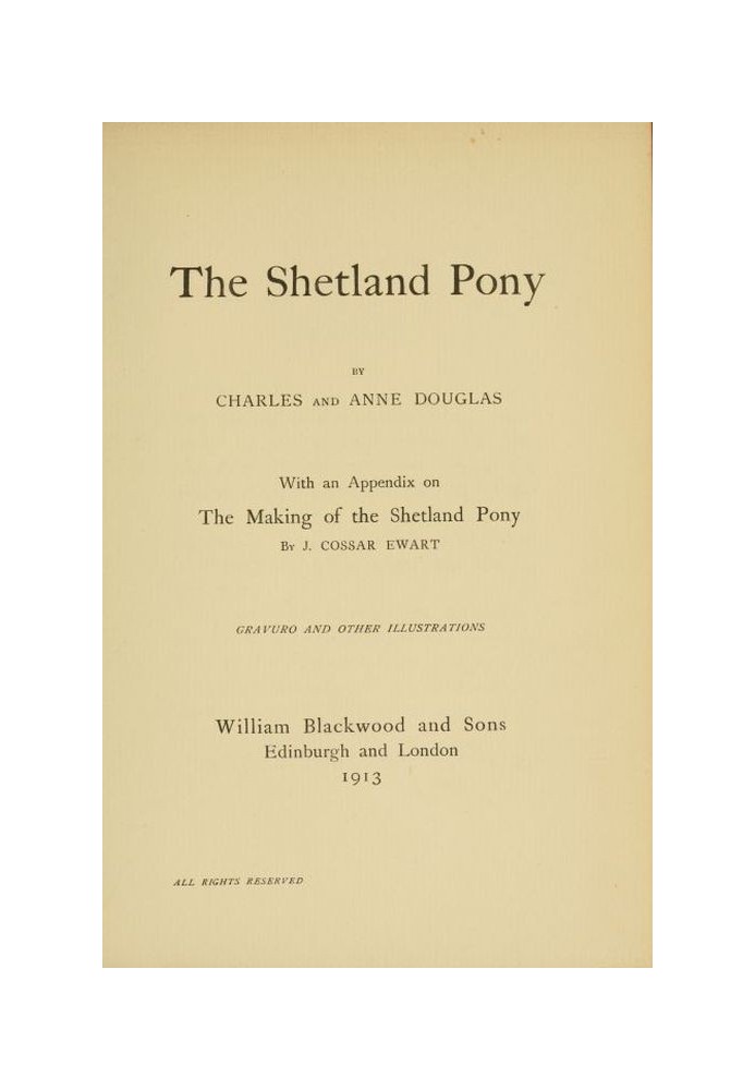 The Shetland Pony