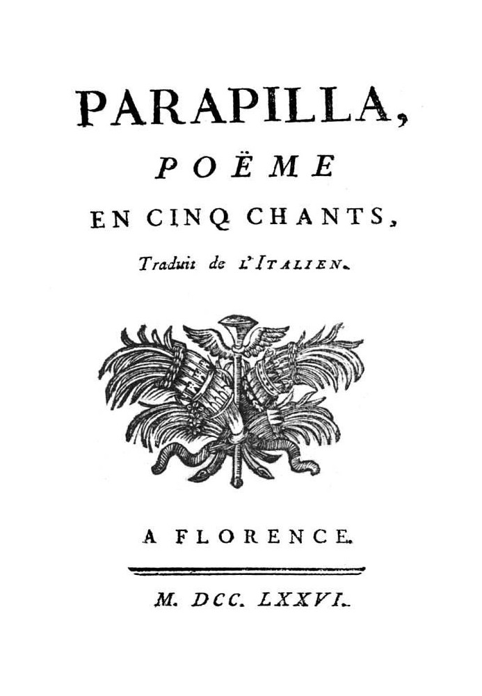 Parapilla, poem in five songs