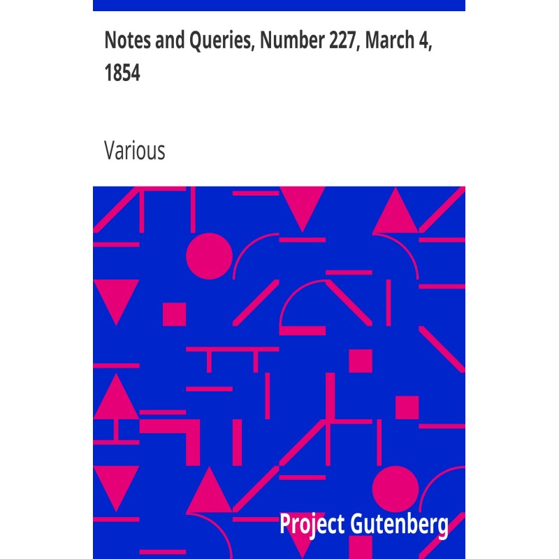 Notes and Queries, Number...