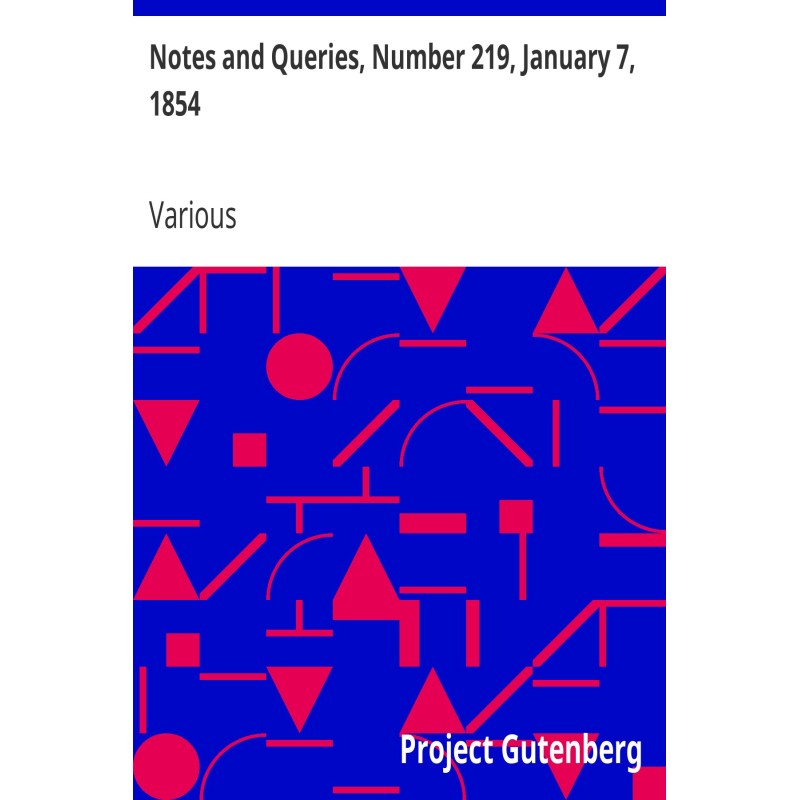 Notes and Queries, Number...