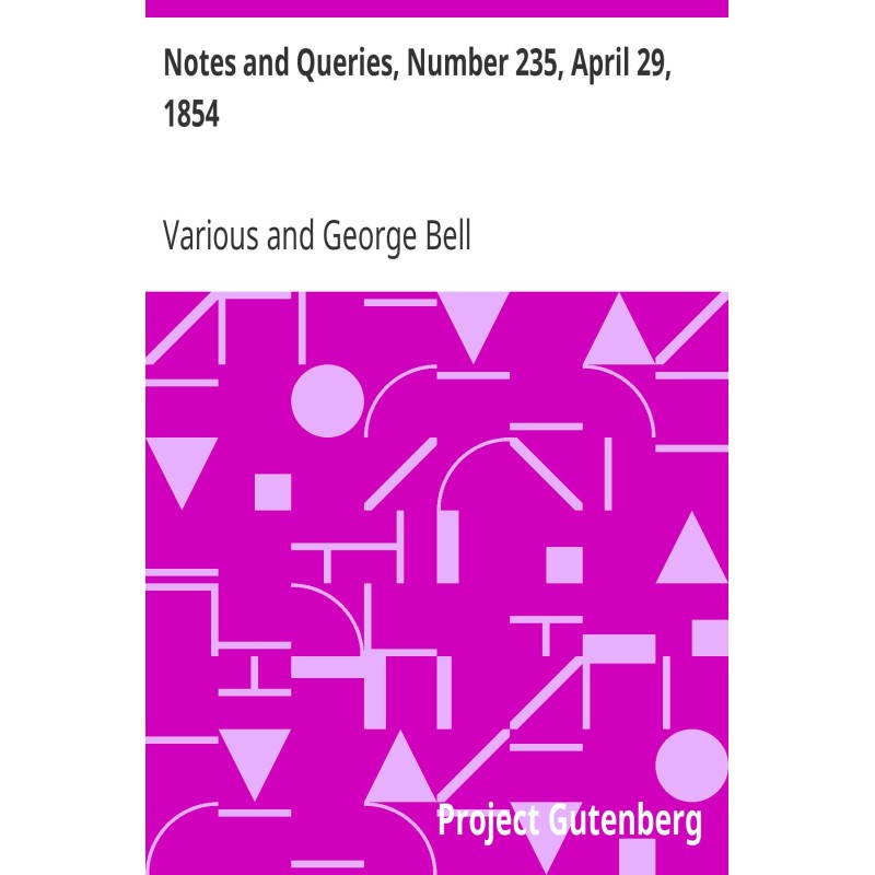 Notes and Queries, Number...