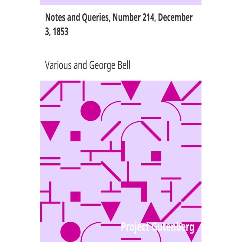 Notes and Queries, Number...