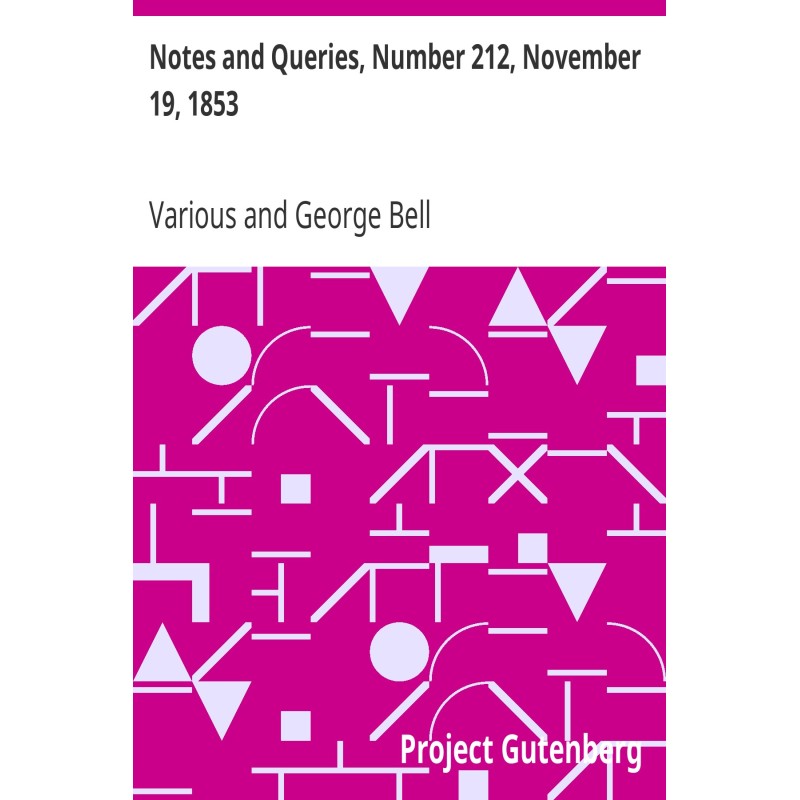 Notes and Queries, Number...