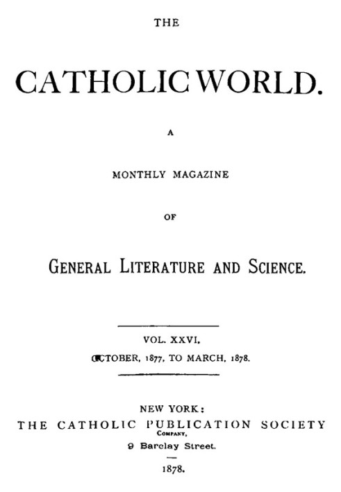 Католический мир, Vol. 26 октября 1877 г. по март 1878 г.