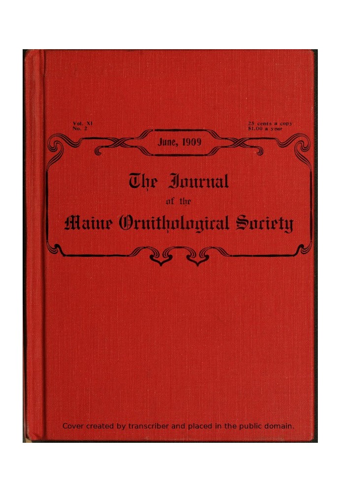 The Journal of the Maine Ornithological Society, Vol. XI. No. 2