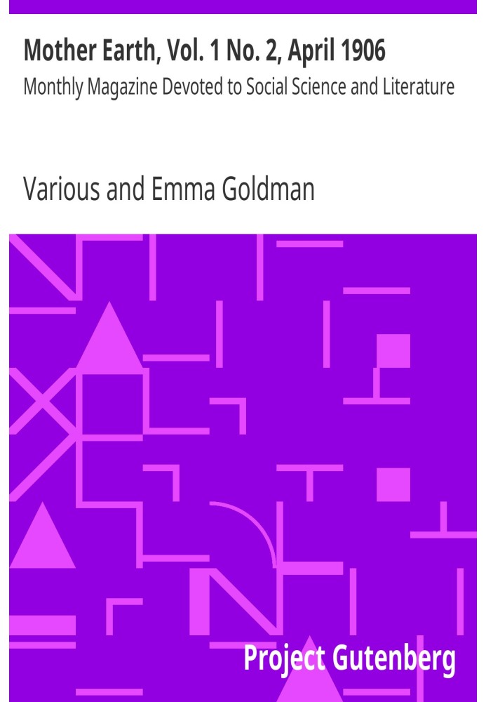 Мати-Земля, том. 1 № 2, квітень 1906 р. Щомісячний журнал, присвячений суспільним наукам і літературі