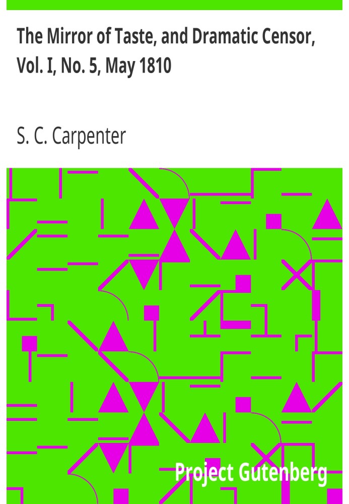 Зеркало вкуса и драматическая цензура, Том. I, № 5, май 1810 г.