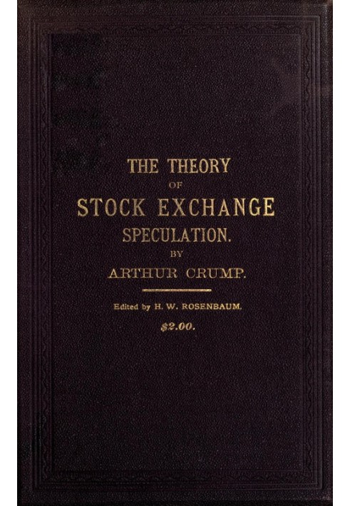 The Theory of Stock Exchange Speculation