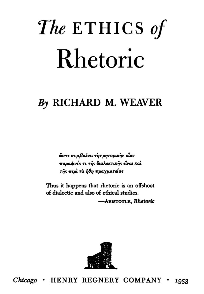 The ethics of rhetoric