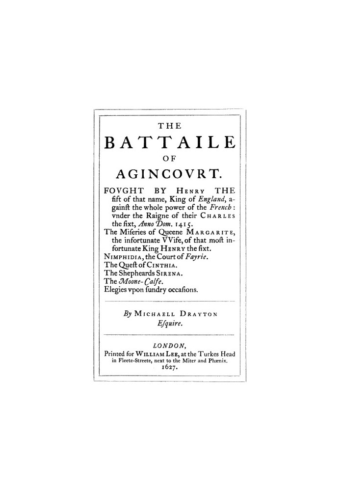 The Battaile of Agincourt