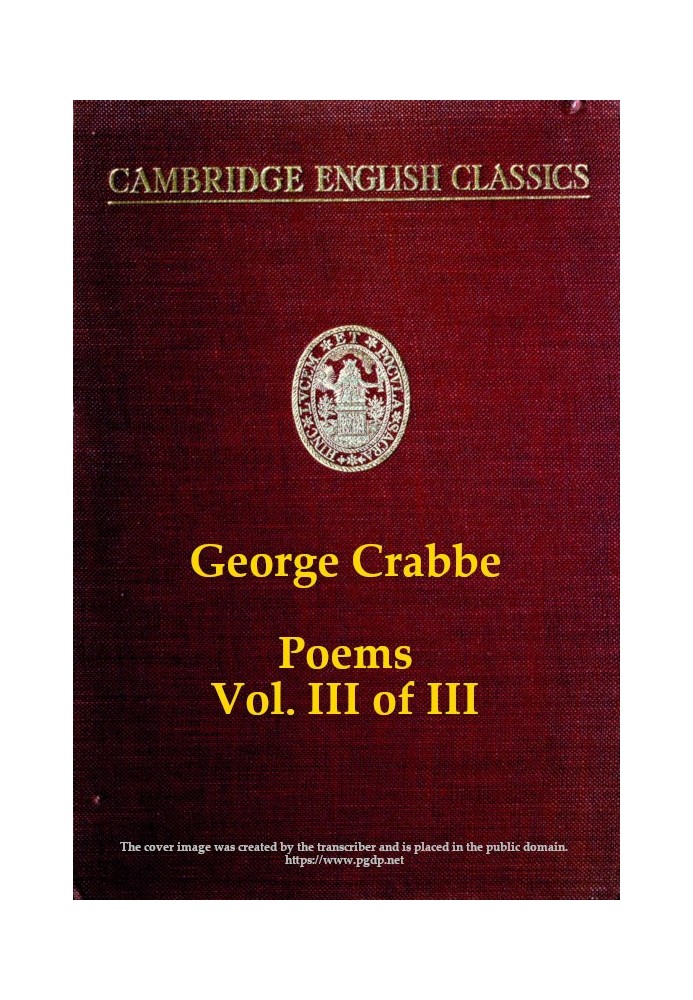 George Crabbe: Poems, Volume 3 (of 3)