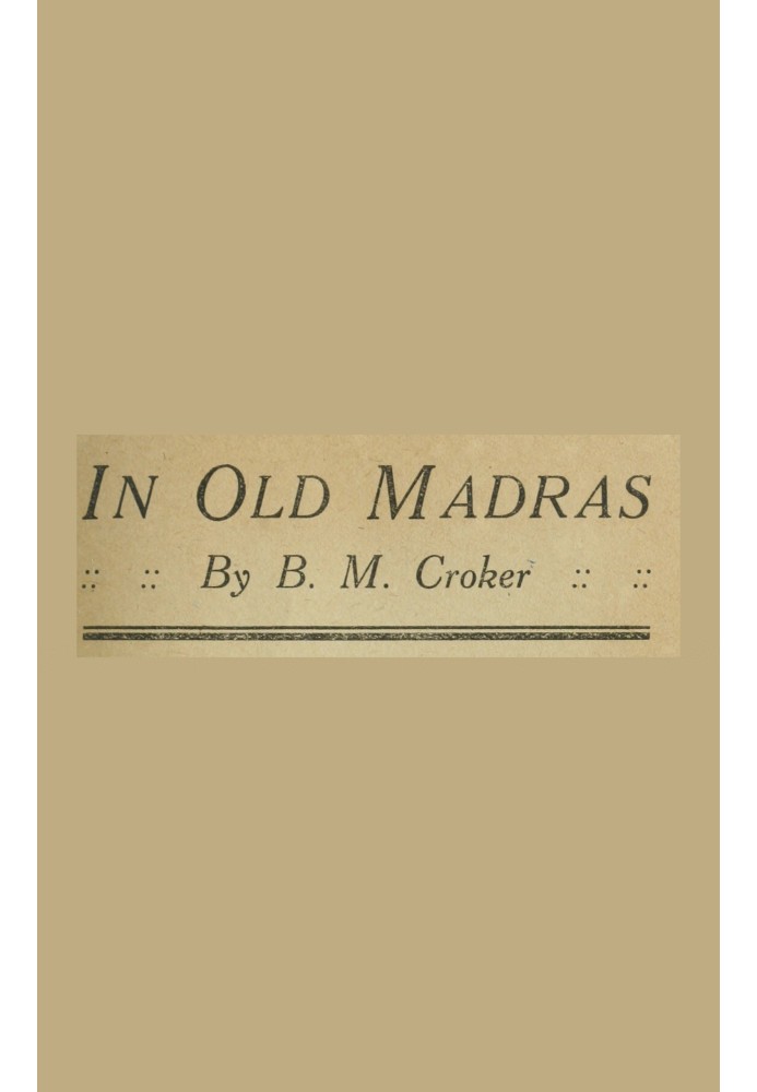 In Old Madras