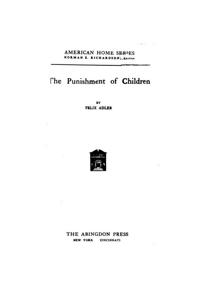 The Punishment of Children