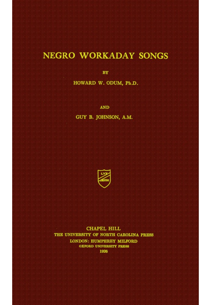 Negro workaday songs