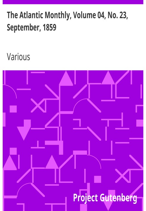 The Atlantic Monthly, том 04, № 23, сентябрь 1859 г., журнал литературы, искусства и политики.