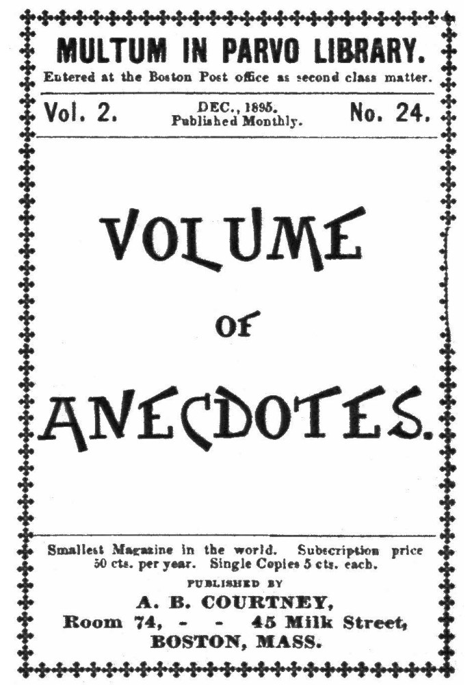 Volume of anecdotes