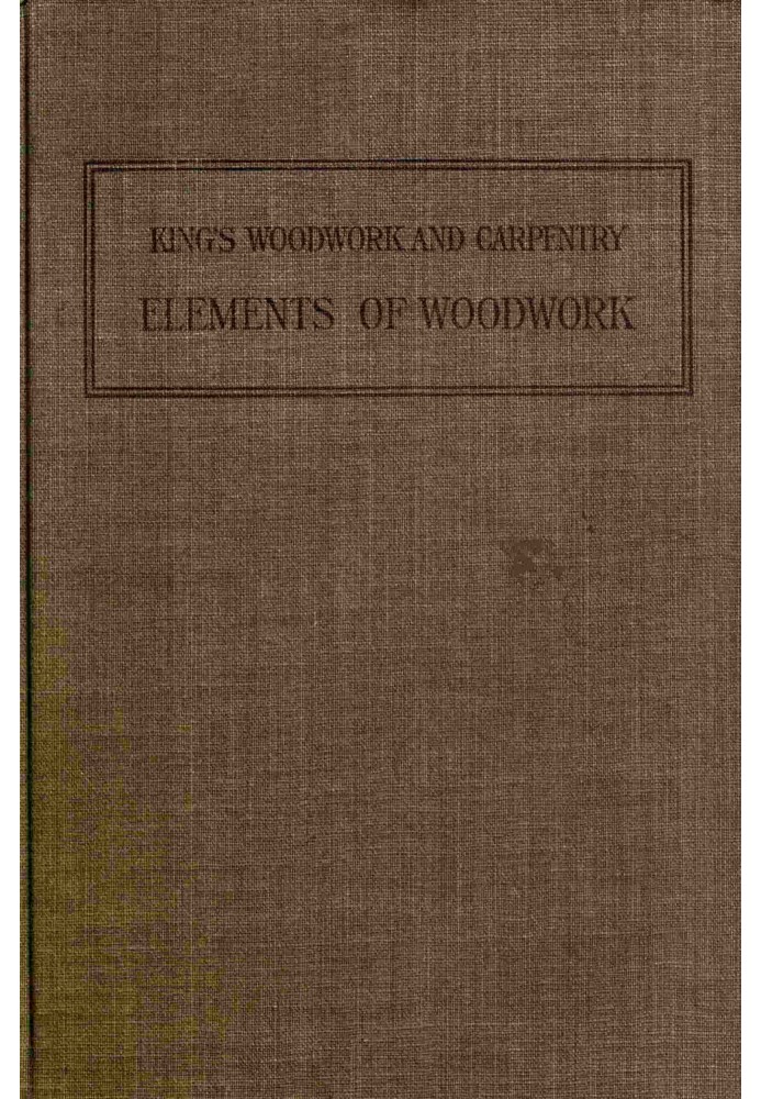 Elements of woodwork