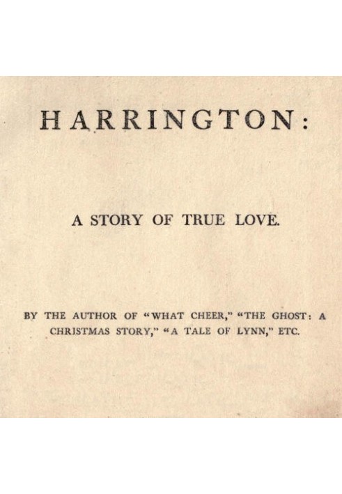 Harrington: A Story of True Love