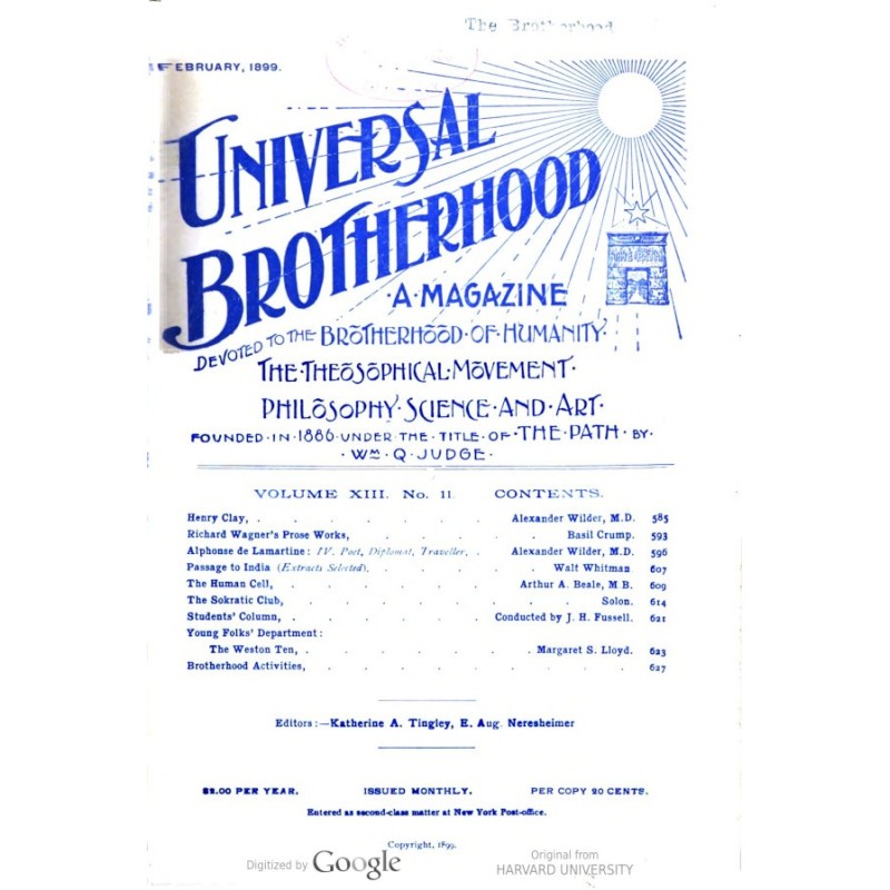Universal Brotherhood,...