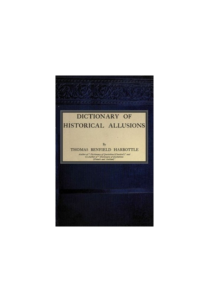 Dictionary of Historical Allusions