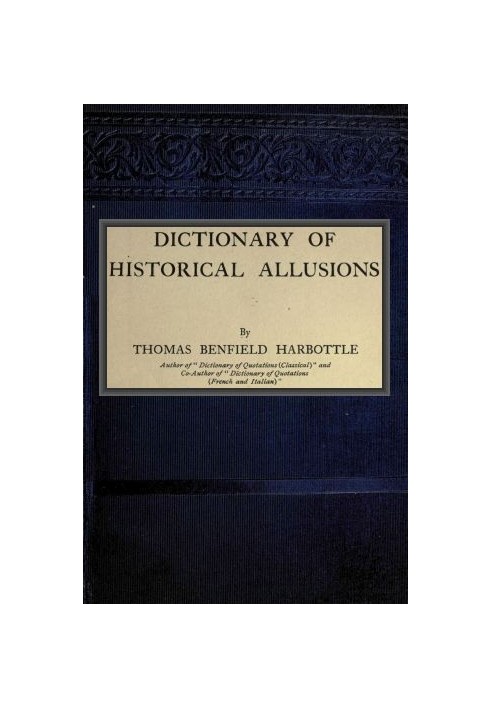 Dictionary of Historical Allusions