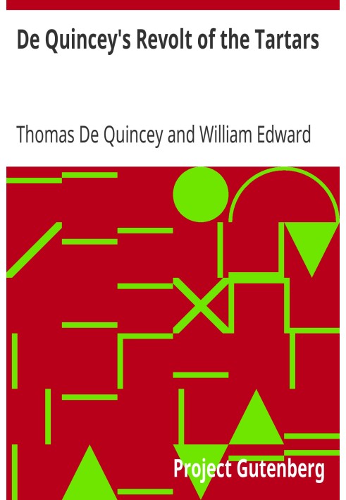 De Quincey's Revolt of the Tartars