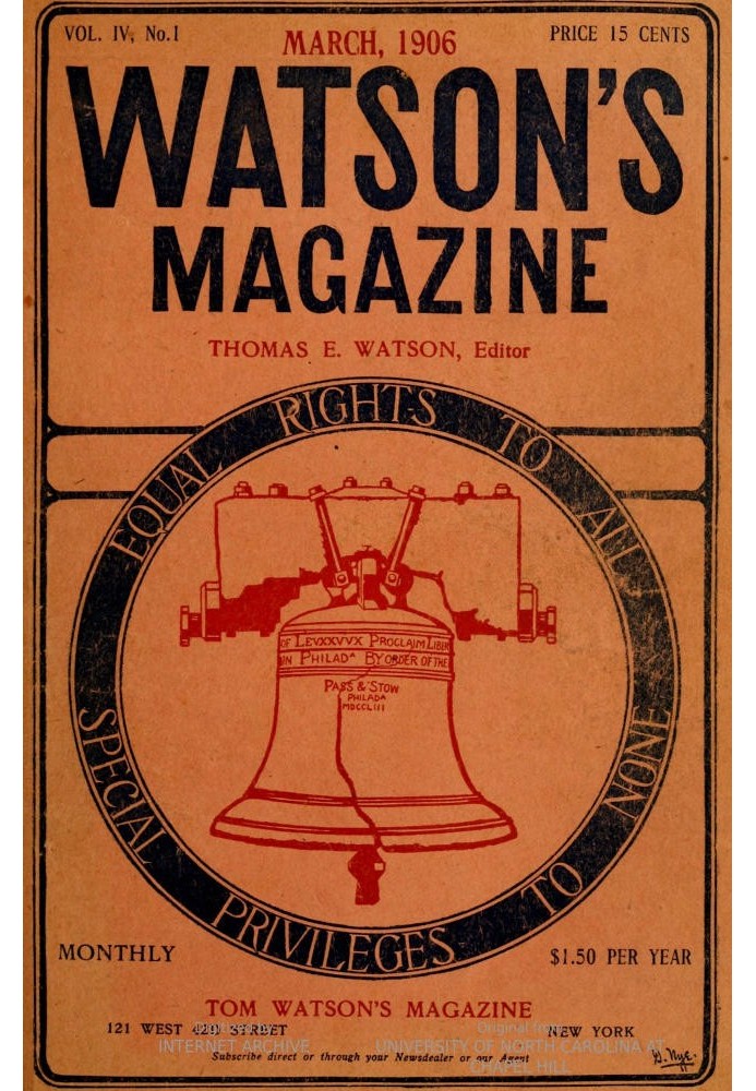 Журнал Watson's, Vol. IV, № 1, март 1906 г.