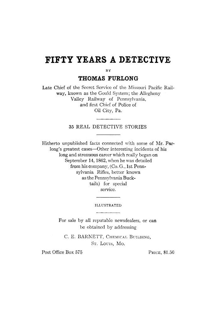 Fifty Years a Detective: 35 Real Detective Stories