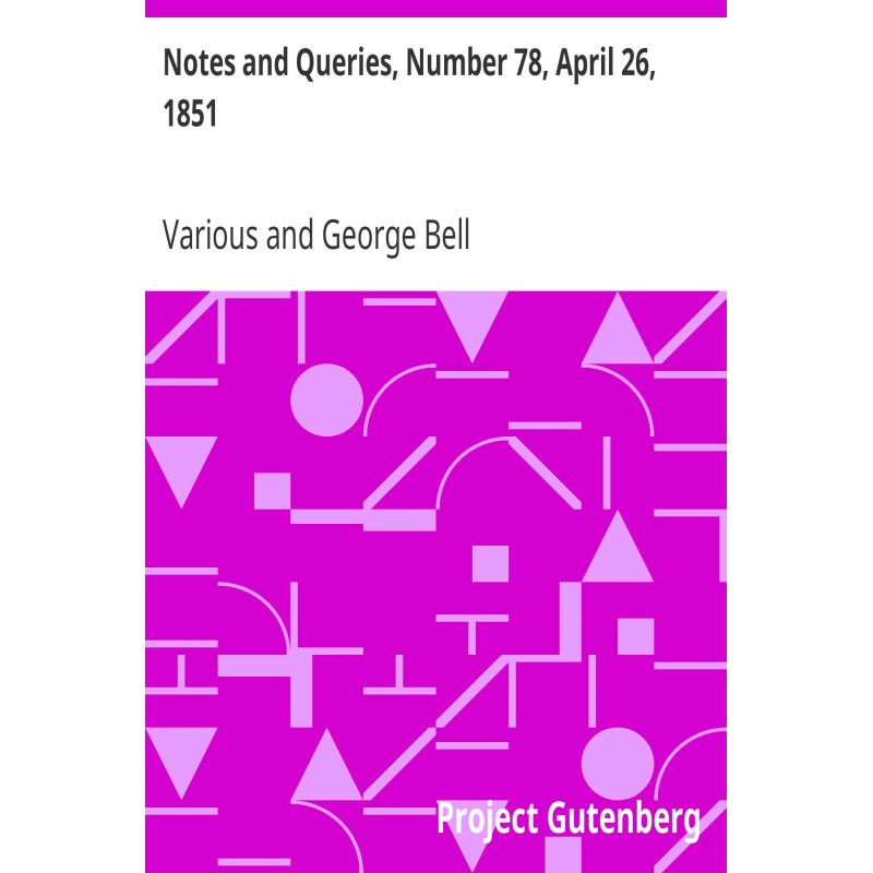 Notes and Queries, Number...