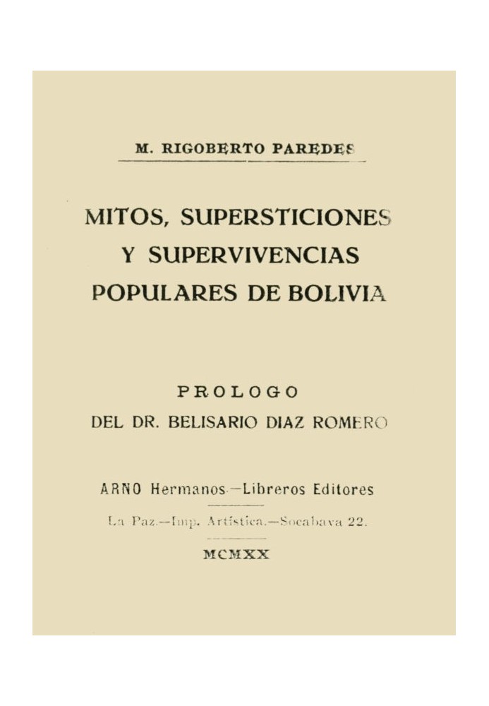 Міфи, забобони та народні пережитки Болівії