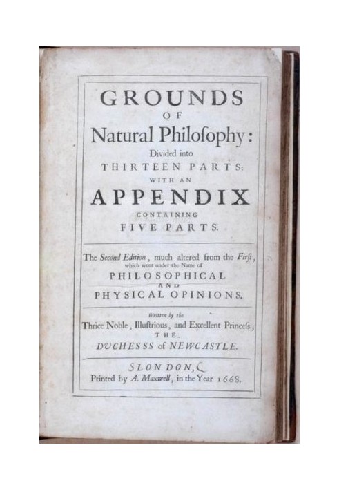Підстави натуральної філософії: розділені на тринадцять частин. Друге видання, значно змінене в порівнянні з першим, яке пішло п