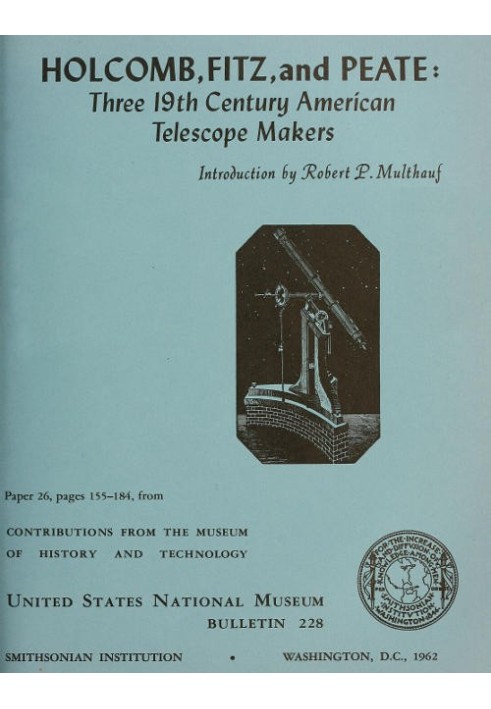 Holcomb, Fitz, and Peate: Three 19th Century American Telescope Makers