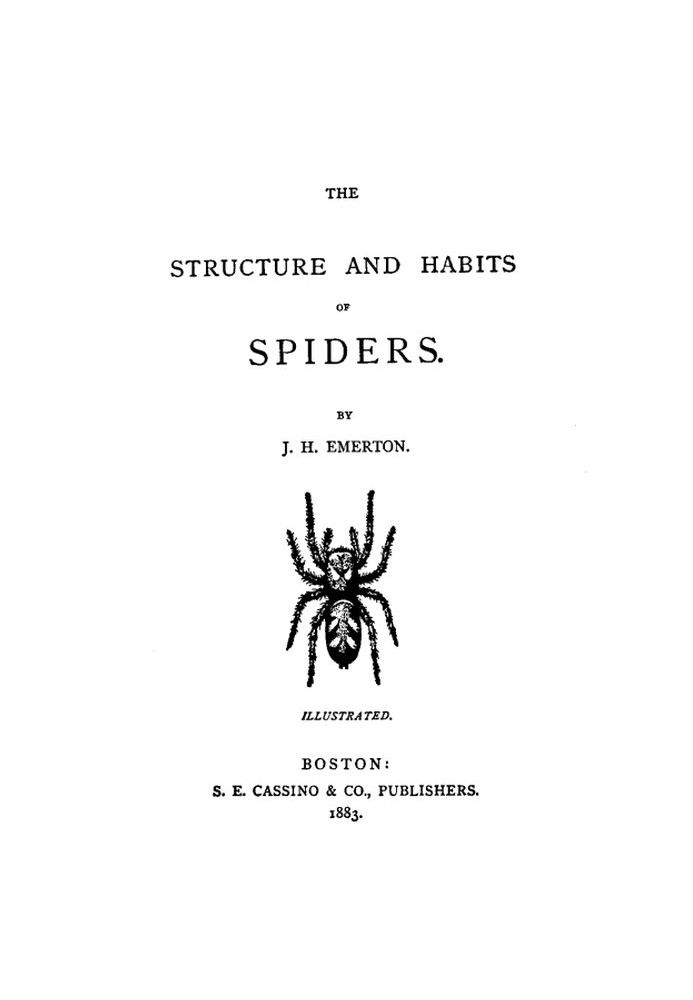 The Structure and Habits of Spiders