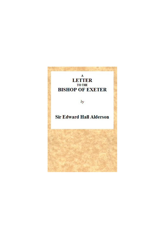 A Letter to the Bishop of Exeter