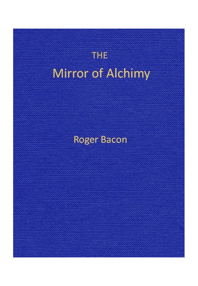 The Mirror of Alchimy