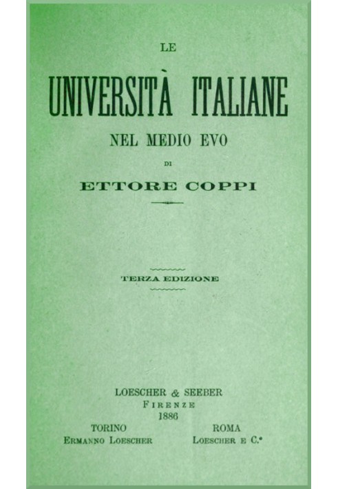 Italian Universities in the Middle Ages