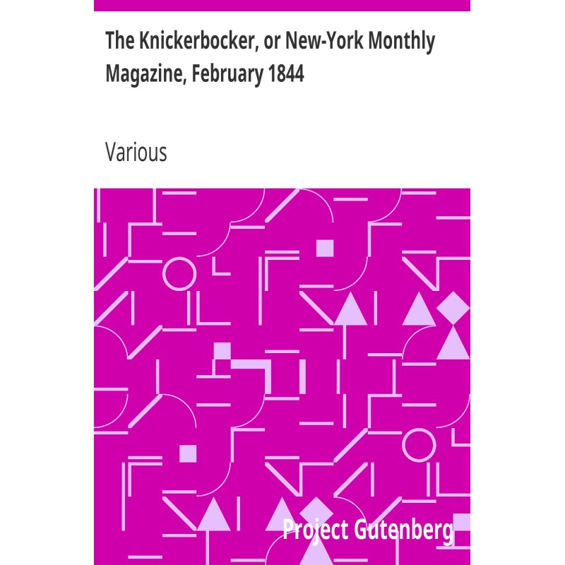 The Knickerbocker, or...