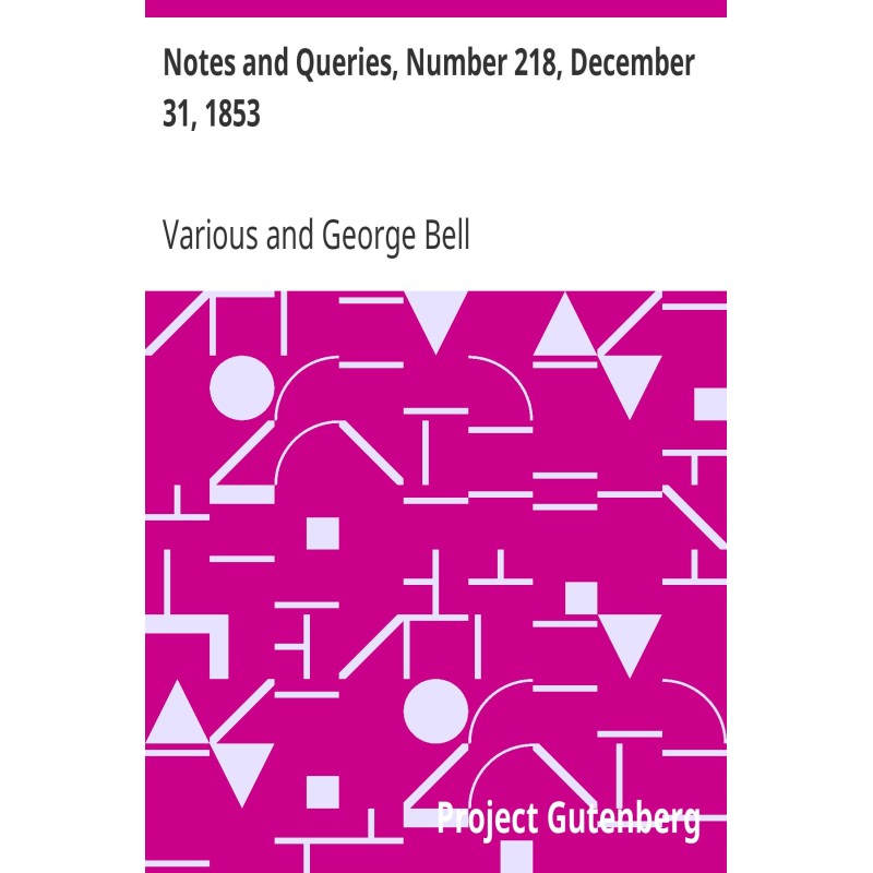 Notes and Queries, Number...