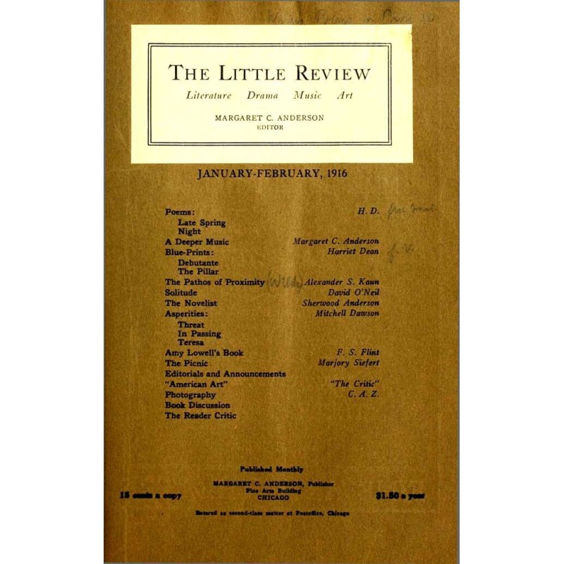 The Little Review,...