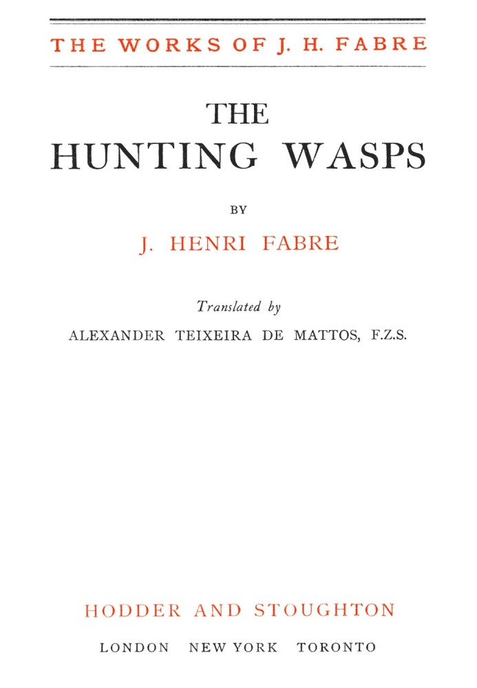 The Hunting Wasps