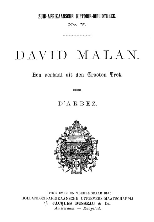 David Malan: A story from the Great Trek